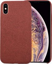 Voor iPhone XR Fabric Style TPU beschermende schaal (rood)