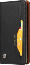 Kneed Skin Texture Horizontaal Flip Leren Case voor LG K10 (2018), met Fotolijst & Houder & Kaartsleuven & Portemonnee (Zwart)