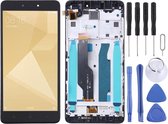 Lcd-scherm en digitizer volledige montage met frame voor Xiaomi Redmi Note 4X (zwart)