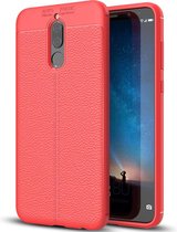 Voor Huawei Maimang 6 / Mate 10 Lite Litchi Texture Volledige dekking TPU beschermende achterkant van de behuizing (rood)