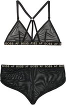 Transparante BH-Set - S/M - Zwart transparant - Sexy Lingerie & Kleding - Lingerie Dames -  Dames Lingerie - BH-Sets