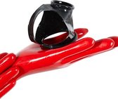 Latex Penisring En Ballstretcher - Zwart - BDSM - Chastity - Toys voor heren - Penisring