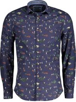 Colours & Sons Overhemd - Modern Fit - Blauw - L