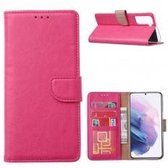 Xssive Hoesje voor Samsung Galaxy S21 Ultra - Book Case - Pink