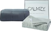 Calmzy Verzwaringsdeken Bundel 10 kg - Superior Soft - Verzwaringsdeken & Minky Verzwaringsdeken Hoes - 150 x 200 cm - Grijs