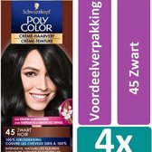Poly Color 45 Zwart Haarverf 4 stuks Voordeelverpakking