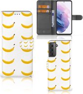 Flip Cover Geschikt voor Samsung Galaxy S21 Plus Telefoon Hoesje Banana