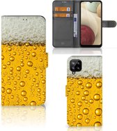 Telefoonhoesje Samsung Galaxy A12 Flip Cover Valentijn Cadeautje hem Bier
