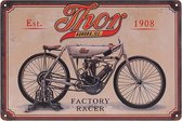 Metalen plaatje - Motor Thor Factory Racer
