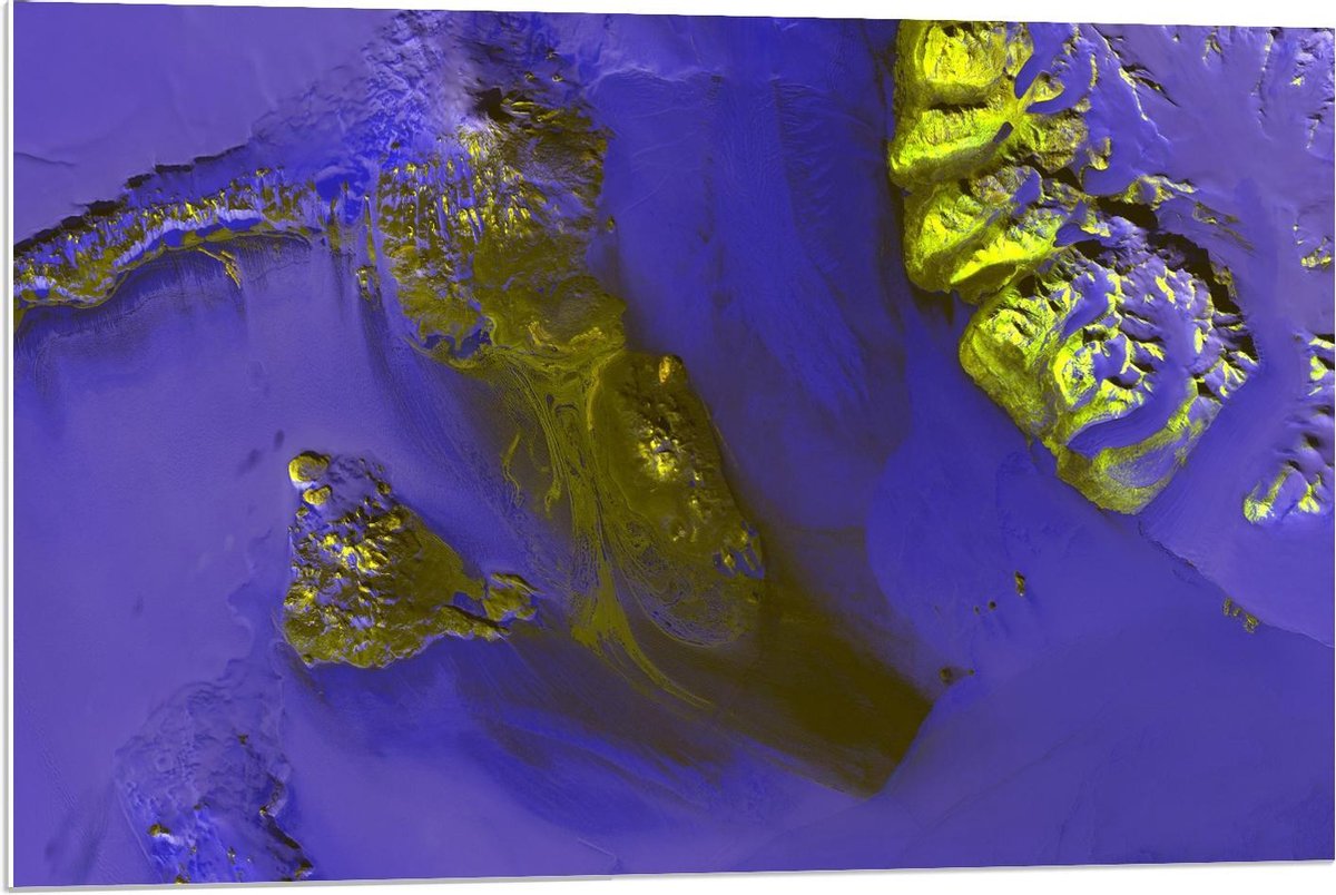 Forex - Paars met Gouden Verf - 90x60cm Foto op Forex