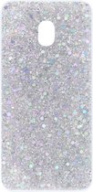 ADEL Premium Siliconen Back Cover Softcase Hoesje Geschikt voor Samsung Galaxy J7 (2017) - Bling Bling Glitter Zilver