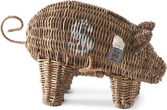 Belachelijk barbecue Farmacologie Rustic Rattan Piggy Money Saver | bol.com