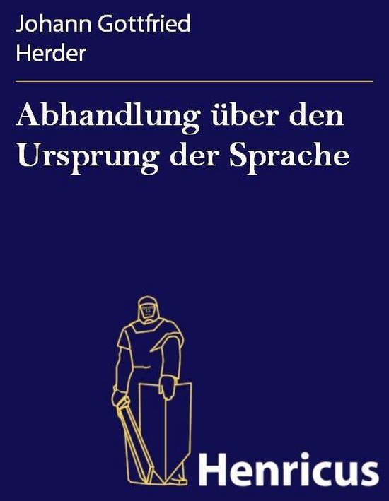 Abhandlung über den Ursprung der Sprache - cover