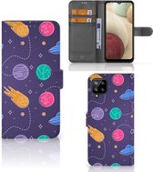 Smartphone Hoesje Samsung Galaxy A12 Flip Case Portemonnee Space