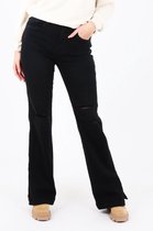 Queen Hearts 862-1 - Black Split Jeans