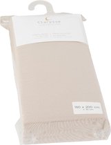 Clarysse Percale Katoenen Hoeslaken Zand-160x200cm