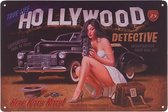 Metalen plaatje - Hollywood Detective