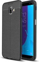 Samsung Galaxy J6 Plus (2018) Hoesje - Mobigear - Luxury Serie - TPU Backcover - Zwart - Hoesje Geschikt Voor Samsung Galaxy J6 Plus (2018)