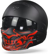 Scorpion Exo-Combat Evo Samurai Matt Black Red Jet Helmet 2XL