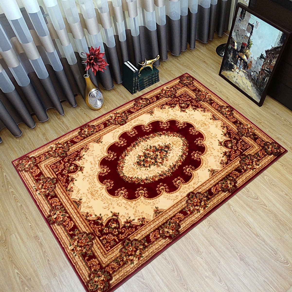 Tapiso Yesemek Vloerkleed Perzisch Woonkamer Tapijt Maat- 250x300 Beige Rood 1