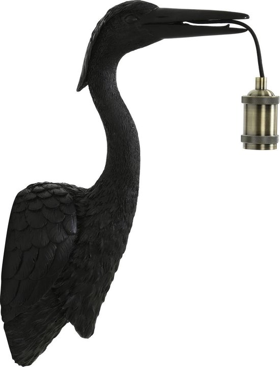 Foto: Light living wandlamp crane zwart 29 5x16x48cm binnen modern