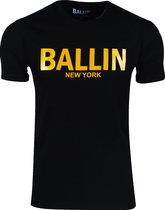 Ballin - Heren T-Shirt - Regular Fit - Zwart - Goud
