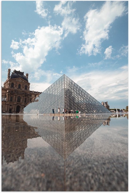 Poster – Louvre in Parijs - 60x90cm Foto op Posterpapier