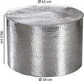 Medina Olean Salontafel - Aluminium Salontafel - Bijzettafel - Design Salontafel - Zilver/Koper - Rond - Ø 61 cm