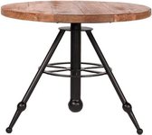 Nancy's Salontafel Solid - Bijzettafel - Koffietafel - Tafels - Rond - Industrieel - Mangohout - Rough - 60 x 60 x 48 cm