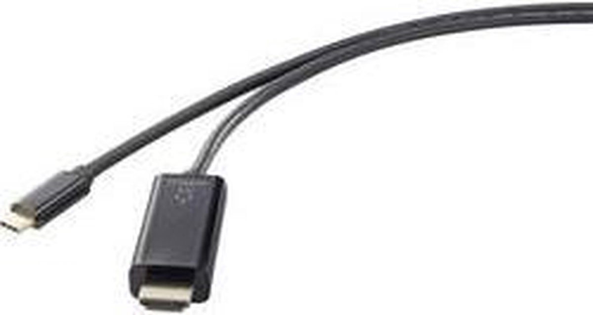 Renkforce USB-C / HDMI Adapterkabel USB-C stekker, HDMI-A-stekker 1.80 m Zwart UHD 4K @ 60 Hz RF-4531592 USB-C-displayk