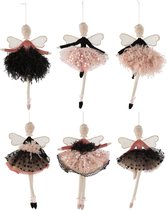 J-line Hanger Engel Jurk Textiel Zwart/Roze Assortiment Van 6