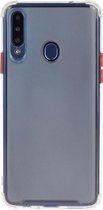 Voor Galaxy A20s schokbestendige TPU transparante beschermhoes (wit)