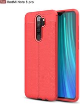 Voor Xiaomi Redmi Note 8 Pro Litchi Texture TPU schokbestendig hoesje (rood)