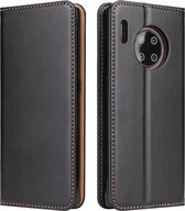 Voor Huawei Mate 30 Pro Fierre Shann PU lederen textuur horizontale flip lederen tas met houder & kaartsleuven & portemonnee (zwart)
