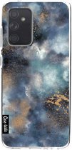 Casetastic Samsung Galaxy A52 (2021) 5G / Galaxy A52 (2021) 4G Hoesje - Softcover Hoesje met Design - Smokey Dark Marble Print