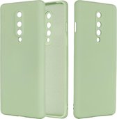 Voor OnePlus 8 Pure Color Liquid Silicone Shockproof Full Coverage Case (Groen)