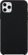 Voor iPhone 11 Pro Max Effen kleur Effen siliconen schokbestendig hoesje (zwart)