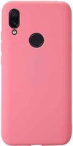 Voor Geschikt voor Xiaomi Redmi 7 schokbestendig mat TPU beschermhoes (roze)