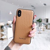 Lederen beschermhoes voor iPhone XR (bruin)