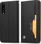 Kneed huidtextuur Horizontale flip lederen tas voor Xiaomi CC9e / A3, met fotolijst en houder & kaartsleuven & portemonnee (zwart)