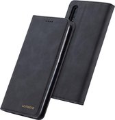 Voor Galaxy A70 LC.IMEEKE LC-002-serie Skin Hand Feeling PU + TPU Horizontale flip lederen tas met houder en kaartsleuf en portemonnee (zwart)