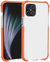 Voor iPhone 12 6.1 inch Vierhoekige schokbestendige TPU + acryl beschermhoes (oranje)