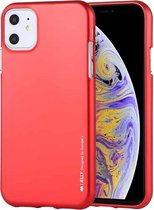 GOOSPERY i-JELLY TPU schokbestendig en krasvast hoesje voor iPhone 11 (rood)