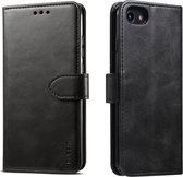 Voor iPhone 8/7 GUSSIM magnetische horizontale flip lederen tas met houder & kaartsleuven & & portemonnee (zwart)