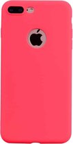 Voor iPhone 8 Plus / 7 Plus Candy Color TPU Case (rood)