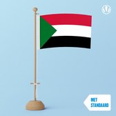 Tafelvlag Soedan 10x15cm | met standaard