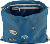 Rugtas met Koordjes BlackFit8 Letters Marineblauw