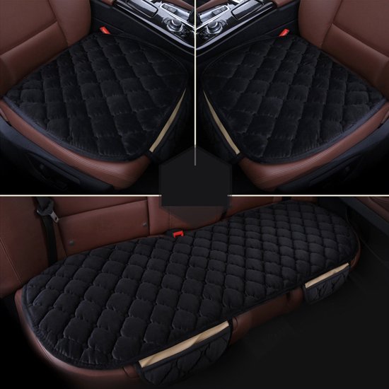 Housse de siège 1 place universel pour voiture PU cuir coussin tapis  protecteur - Noir