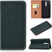 Voor Xiaomi Redmi K20 effen kleur mat magnetische horizontale flip lederen tas met kaartsleuven en houder (groen)