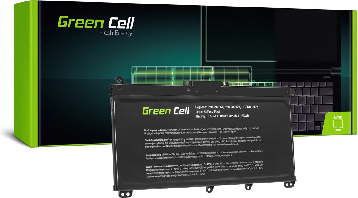 GREEN CELL Batterij voor HP Pavilion 14-BF 14-BK 15-CC 15-CD 15-CK 17-AR / 11,55V 3400mAh